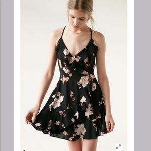 NWOT Urban Outfitters Ruffle Floral Wrap Dress, Small